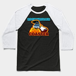 Rock 'n' Roller Coaster (with text) Baseball T-Shirt